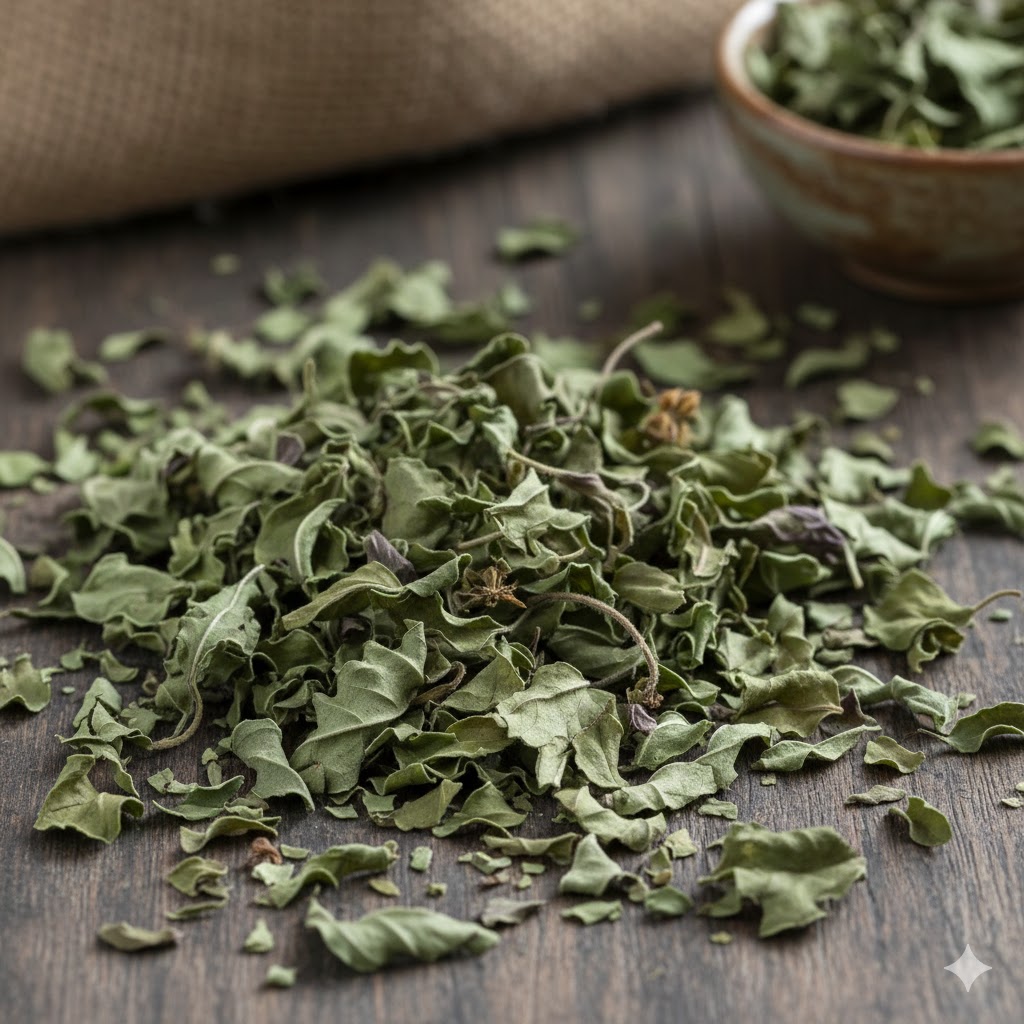 ใบกะเพราอบแห้ง