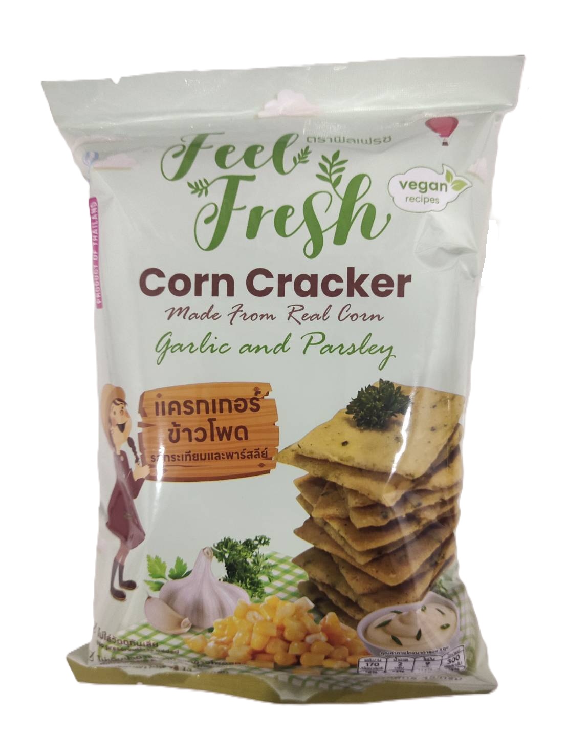 CORN CRACKER GARLIC AND PARSLEY FLAVOUR